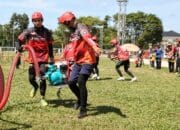 Ajang Ketangkasan Relawan Damkar Palangka Raya Cetak Tim Tangguh