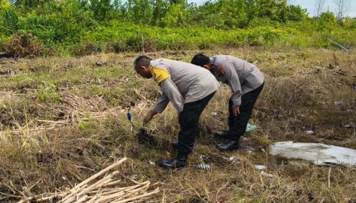 Cek Kesiapan Lahan, Polsek Pahandut Siap Mulai Tanam Jagung Februari Ini