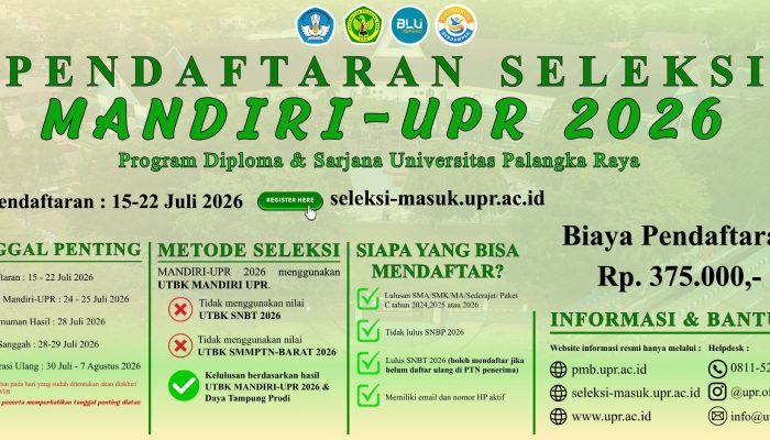 Seleksi Mandiri UPR 2026 Beri Kesempatan Luas Calon Mahasiswa Berkuliah