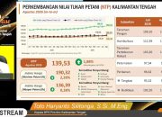 Agustus 2026, NTP Kalimantan Tengah Naik 1,88 Persen