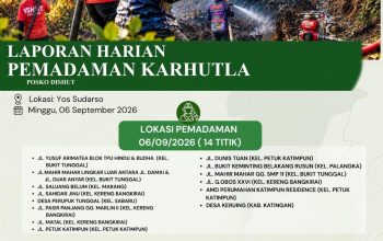 Karhutla di Kalteng Dipadamkan pada Empat Belas Titik Lokasi