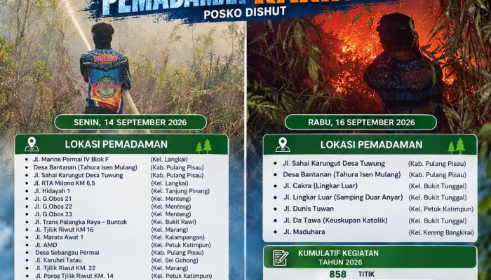 Gerak Cepat Tim Dalkarhutla Kalteng Tekan Titik Api Karhutla