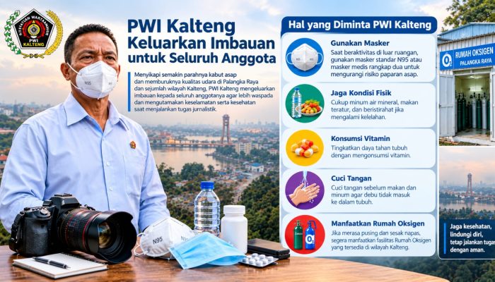 PWI Kalteng Terbitkan Imbauan Keselamatan Jurnalis di Tengah Asap